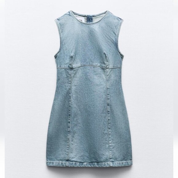 ZARA DENIM TRF DRESS - Picture 2 of 8